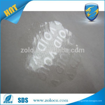 25# transparent VOID tamper evident sticker for cigarettes